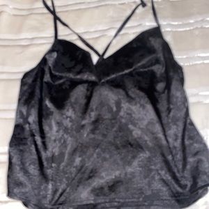 Black silk top